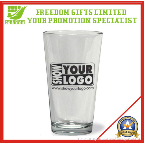 Promotional Top Quality Logo Glass Cup (FREEDOM-PG17)